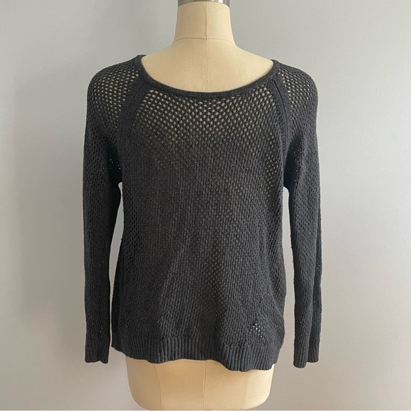 Michael Michael Kors Open Weave Cardigan- Gray- Size Large - Picture 5 of 8